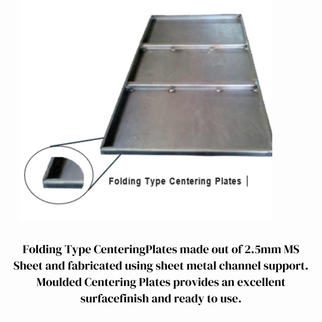 FOLDING TYPE CENTERING PLATES