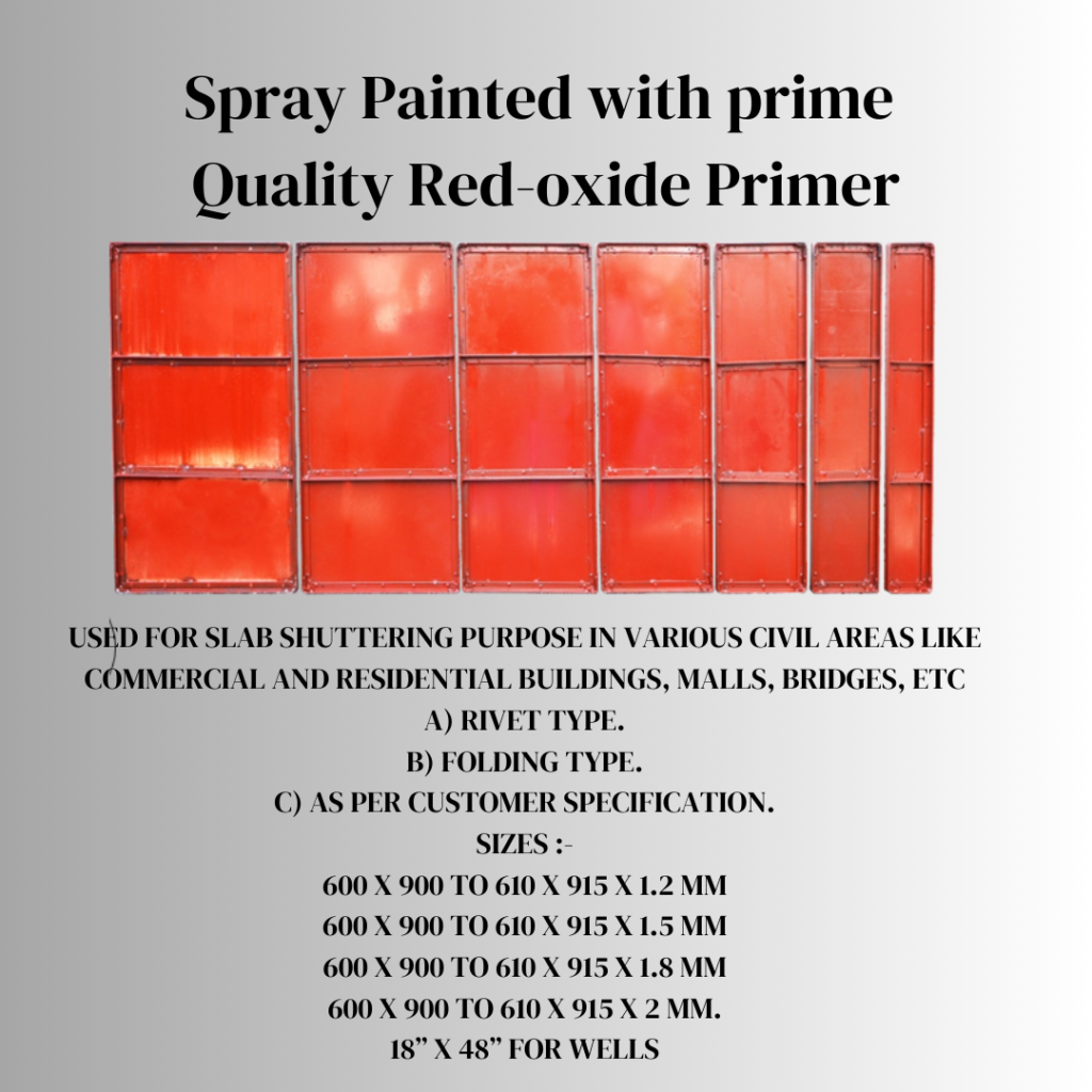 spray painted with primer quality red oxide primer